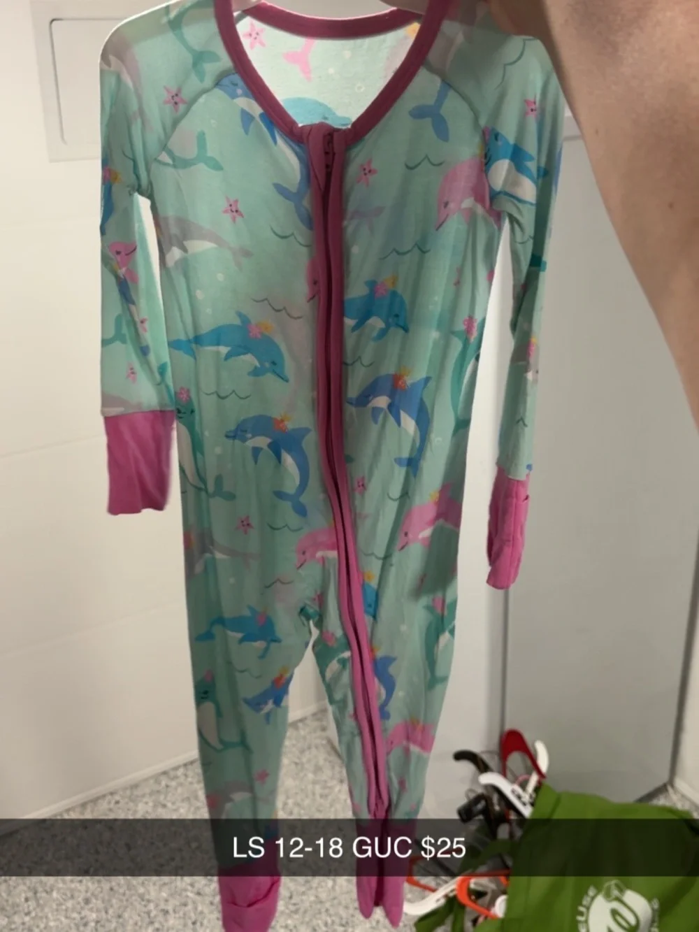 Little Sleepies Bamboo Dolphin Print GUC 12-18 Months